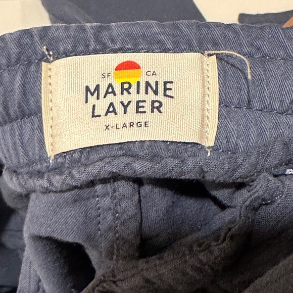 MARINE LAYER - Men’s Saturday Slim Straight Pants, Blue, XL - Picture 7 of 10